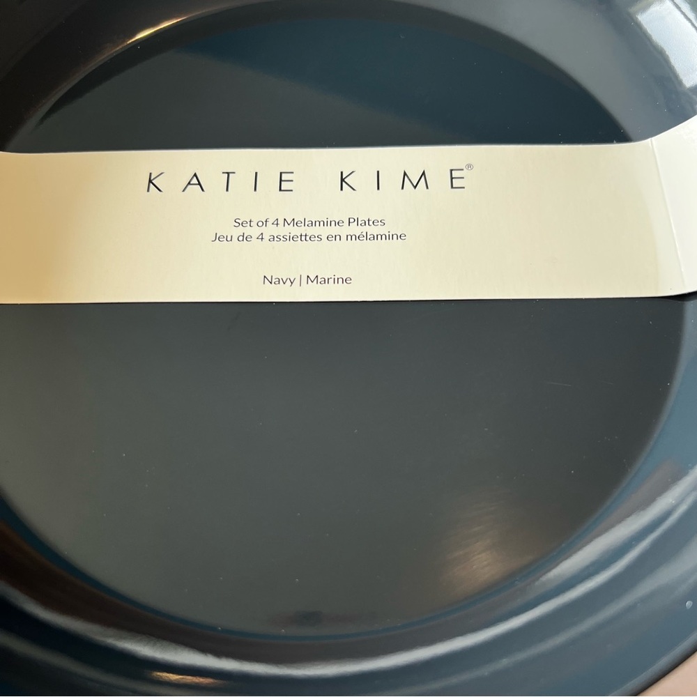 Katie Kime Navy Melamine Plate Set - Picture 2 of 4